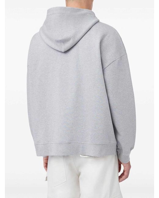 Gcds Gray 1988 Logo-Print Hoodie for men