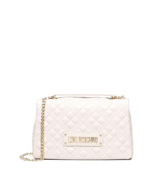 Love Moschino Natural Bag With Shoulder Strap With Logo