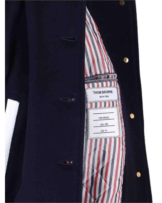 Thom Browne Blue 4-Bar Bomber Jacket