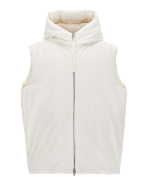 Jil Sander White 01 Vest for men