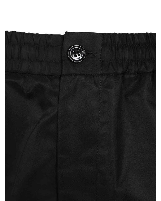 AMI Black Shorts With Elasticated Waist for men