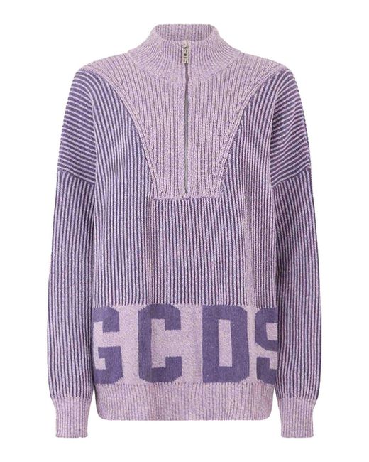 Gcds Purple Round Neck