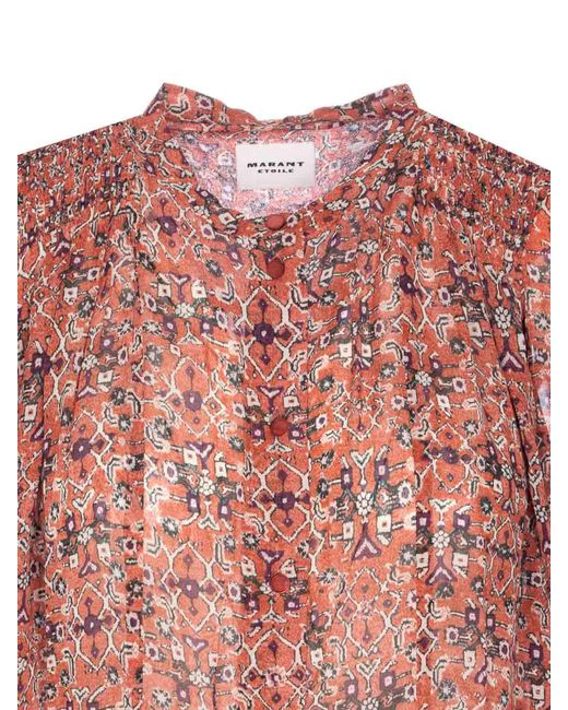 Isabel Marant Pink Rust Neoline Shirt