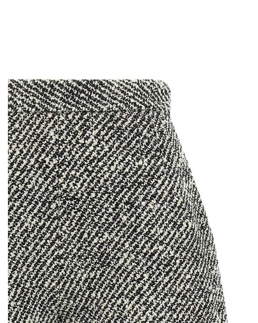 Versace Gray Boucl Wool Shorts