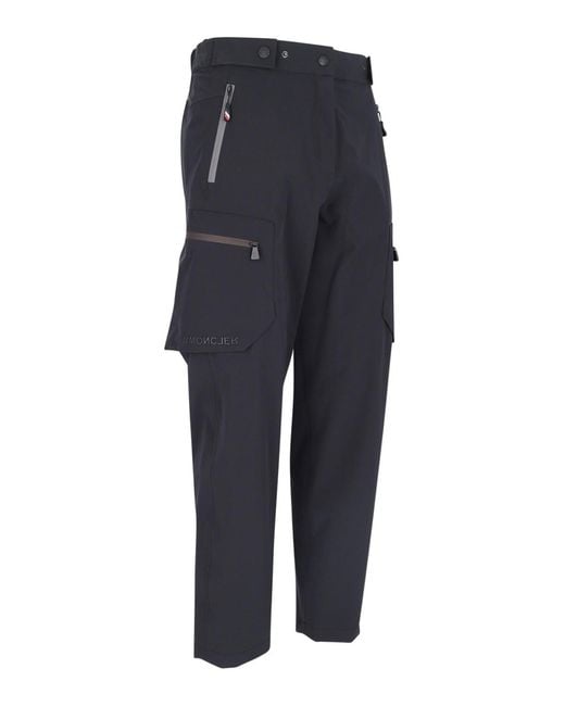 Moncler Blue Large Multitish Trousers for men