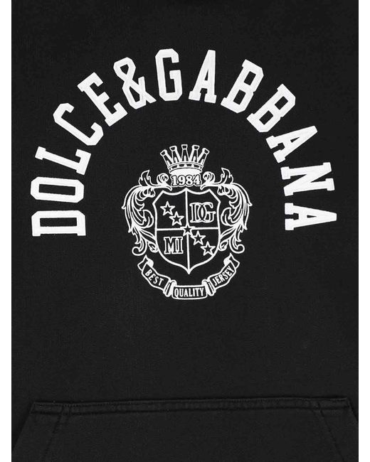 Dolce & Gabbana Black Logo Hoodie for men