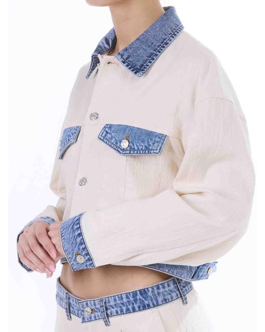 Moschino White Denim Edges Jacket