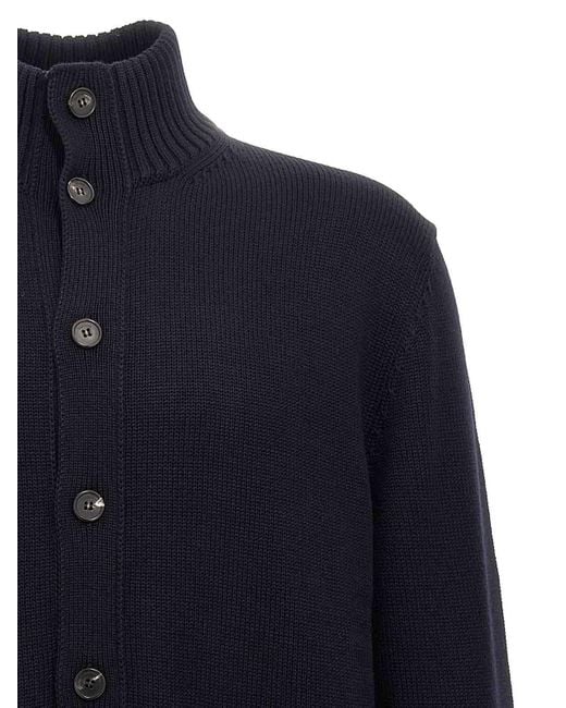 Zanone Blue Chioto Cardigan for men