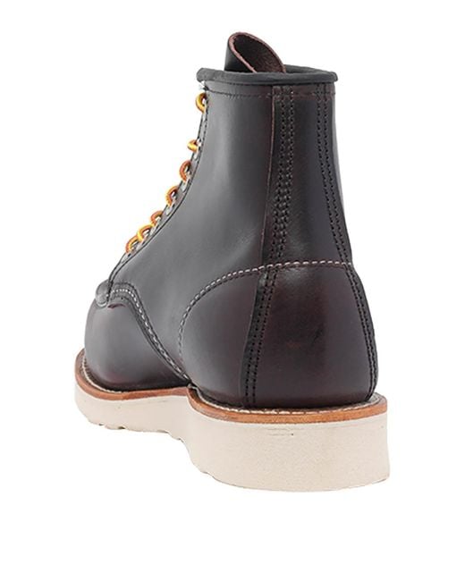 Red Wing Black Shoe Classic Moc Laced Shoes for men