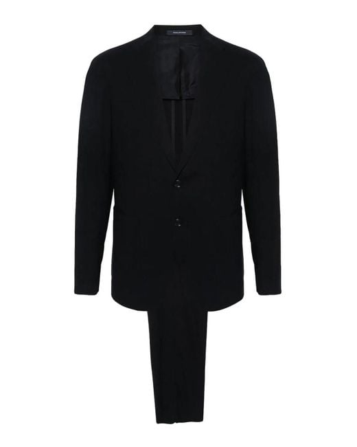 Tagliatore Black Wool Suit for men