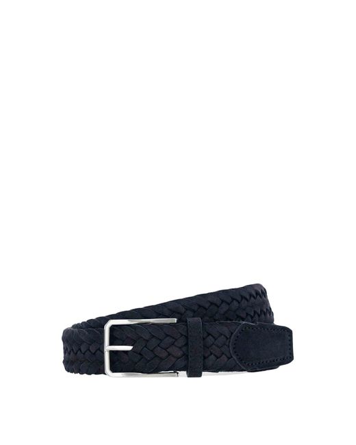 Canali Blue Leather Belt for men