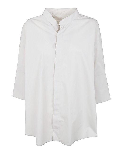 AMI White Darin Collar Shirt