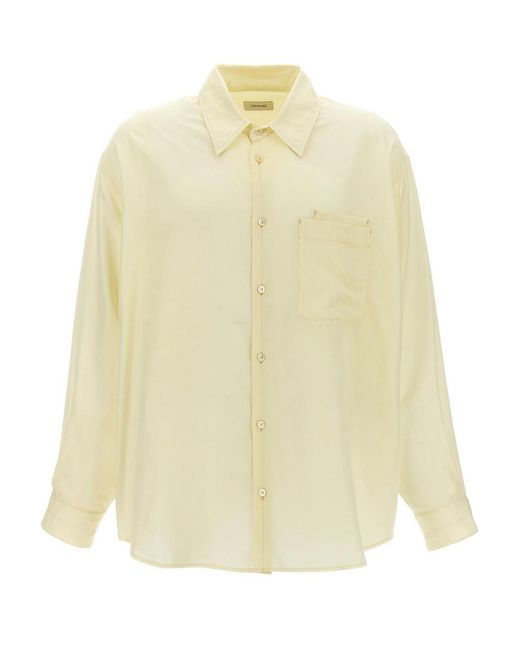 Lemaire White Double Pocket Shirt for men