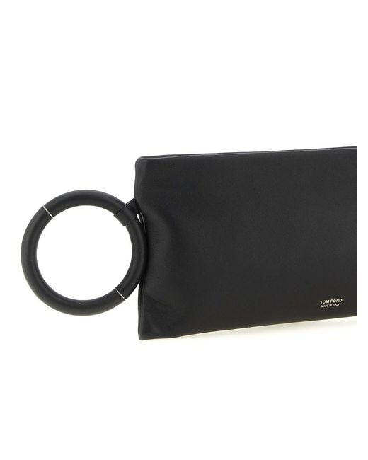 Tom Ford Black Nappa Leather Clutch