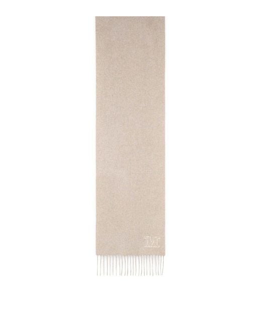 Max Mara White Wsdalia' Cashmere Stole