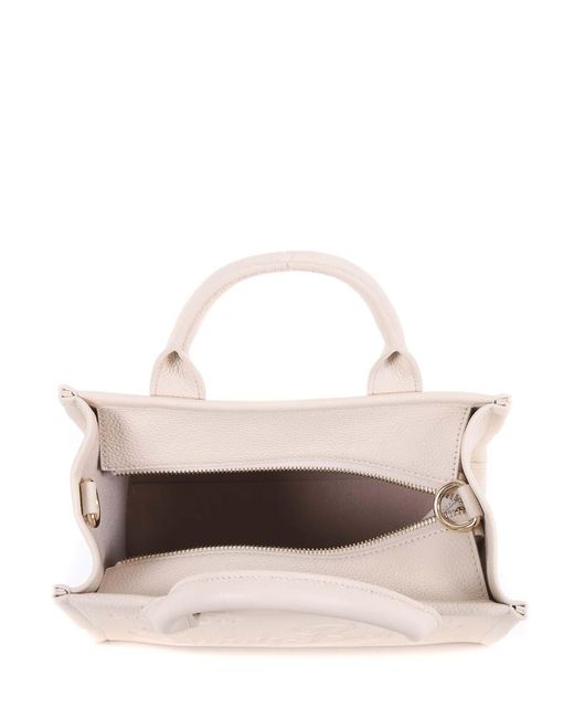 Mc2 Saint Barth Pink Hammered Leather Shopping Bag