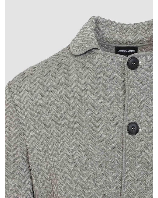 Giorgio Armani Gray Viscose Blazer for men