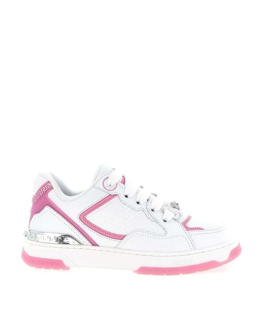 Versace White 'Biggie Basket' Sneakers