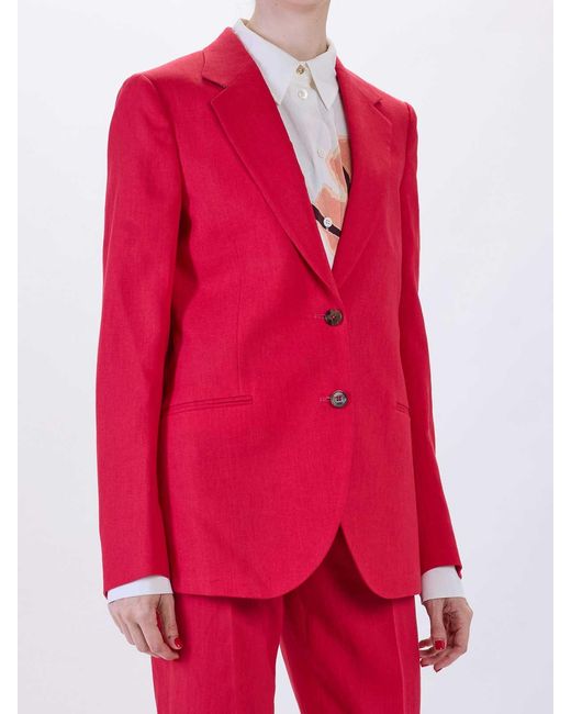 Paul Smith Red Linen Jacket