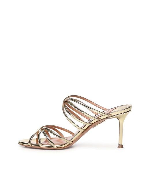 Aquazzura Metallic Sandals