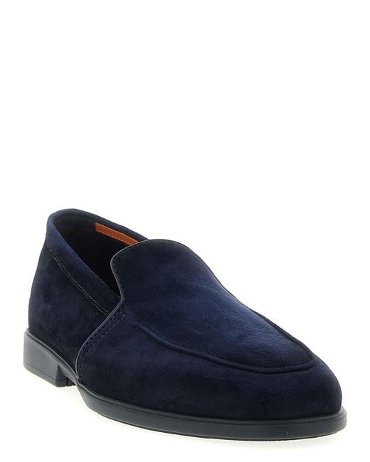 Santoni Blue Malib Loafers for men