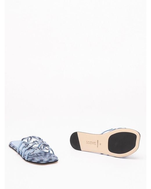 Loewe Blue Paula's Ibiza 'Petal Anagram' Slides