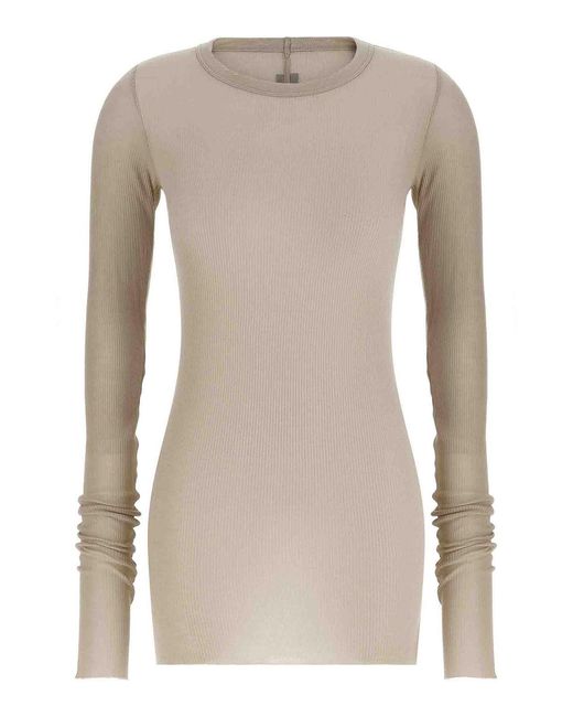 Rick Owens Natural Rib Ls T' T-Shirt