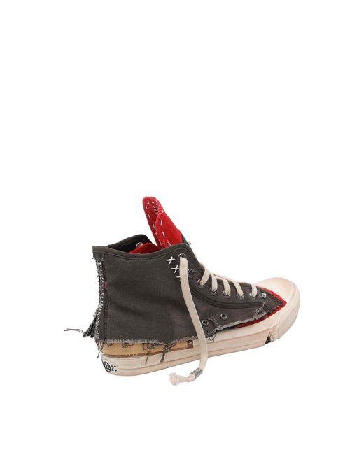 Maison Margiela Pink High Top Sneakers With Destructured Details for men