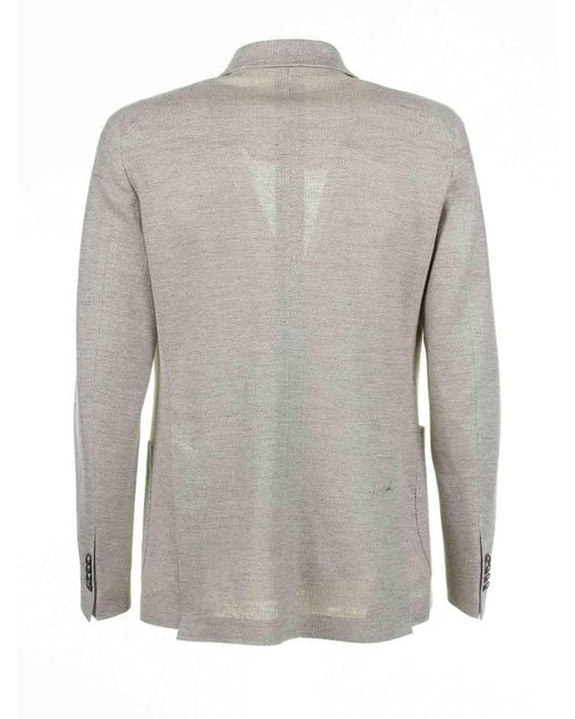 Tagliatore Gray Double-Breasted Jacket for men