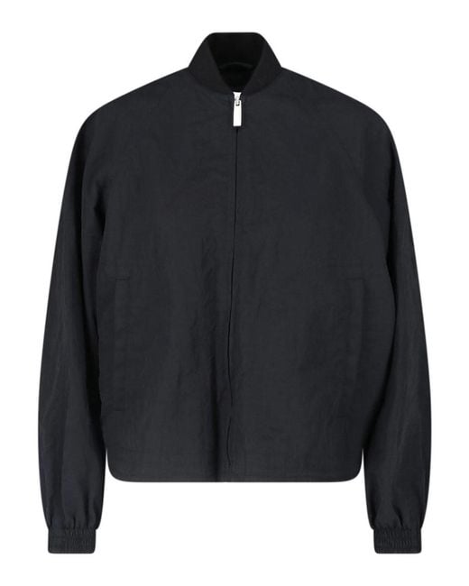 Laminar Black Zip Bomber Jacket