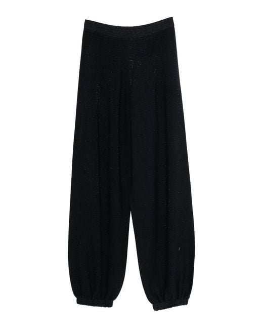 Fabiana Filippi Black Wool And Cotton Trousers