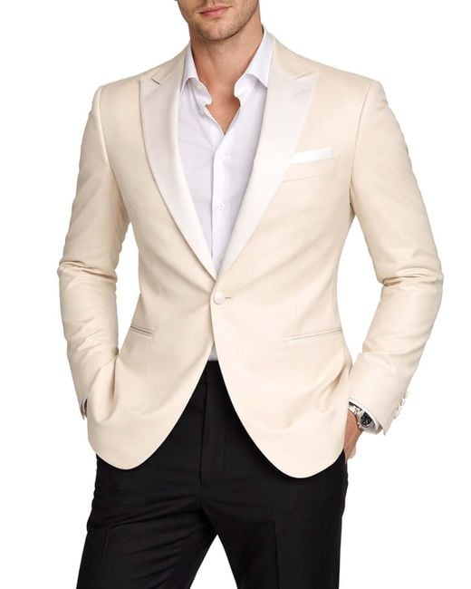 Franzese Collection Natural Tasmania 160S Super Light Tuxedo Jacket for men