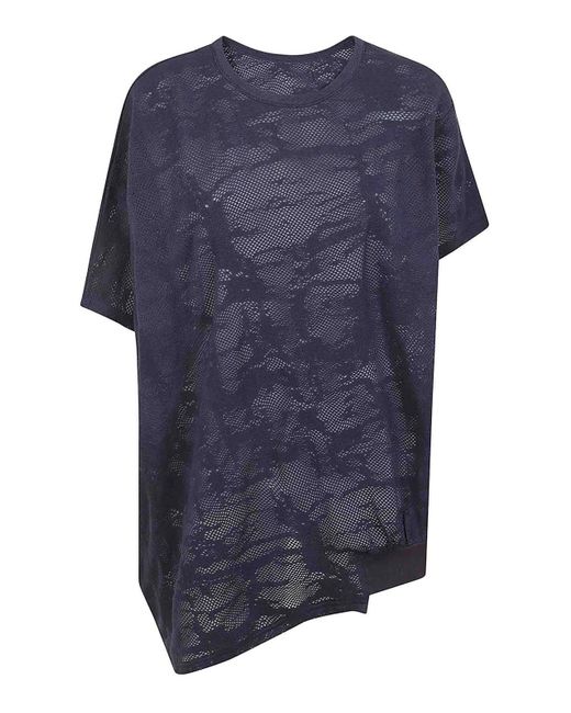 Yohji Yamamoto Blue Cotton T-shirt