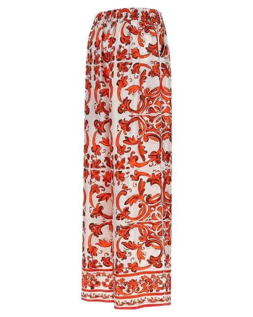 Dolce & Gabbana Red Maiolica' Pants