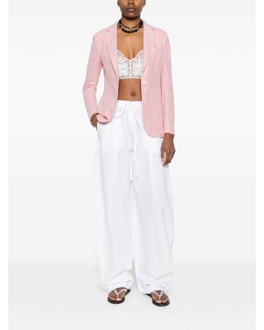 Circolo 1901 Pink Single-Breasted Blazer Jacket