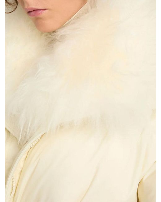 Yves Salomon Natural Ys Army Collection Mid-Length Down Jacket