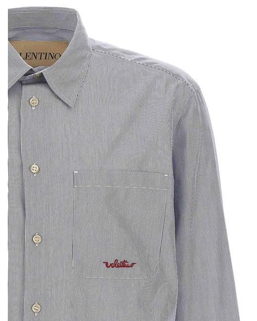 Valentino Garavani Gray Striped Shirt for men