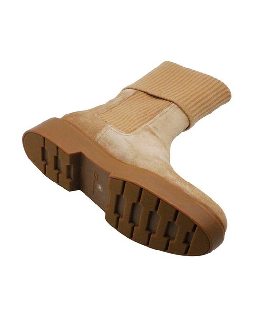 Santoni Natural Leather Boots