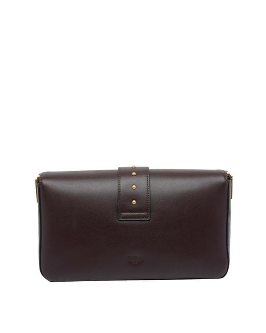 Pinko Black Love One Slouchy Crossbody Bag