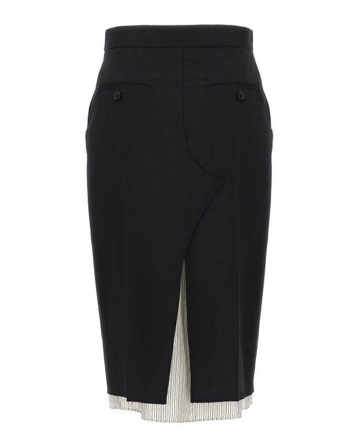 Marni Black Exposed Lining Skirt