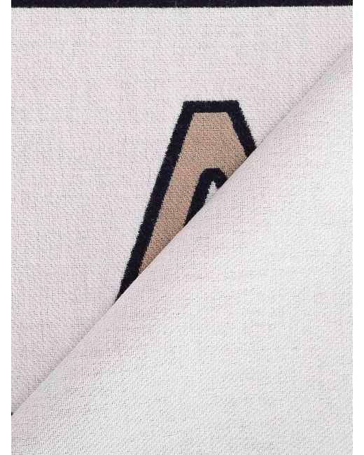 Ferragamo White Maxi Scarf Logo for men