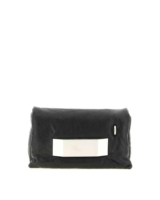 Rick Owens Black Pillow Griffin' Clutch