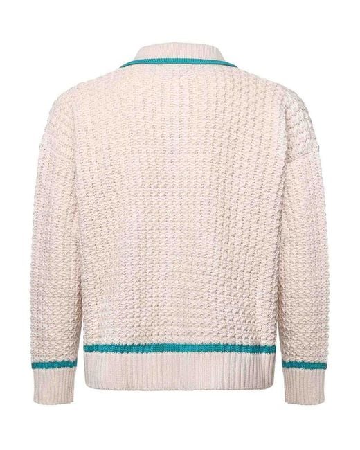 Bonsai Pink Zip-Up Knitted Jacket for men