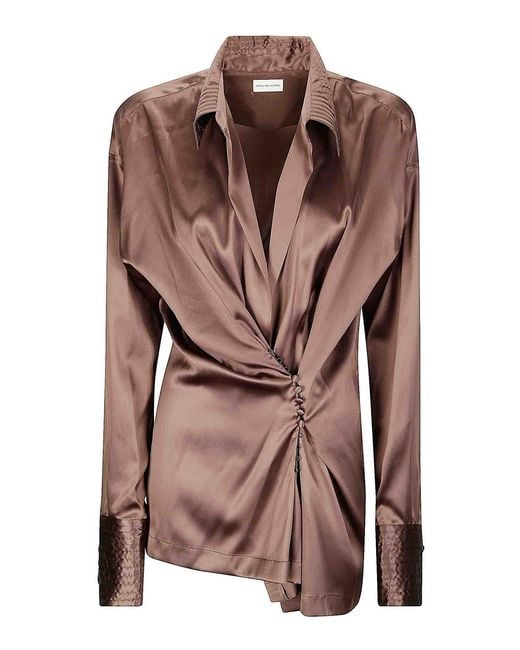 Dries Van Noten Brown Shirt