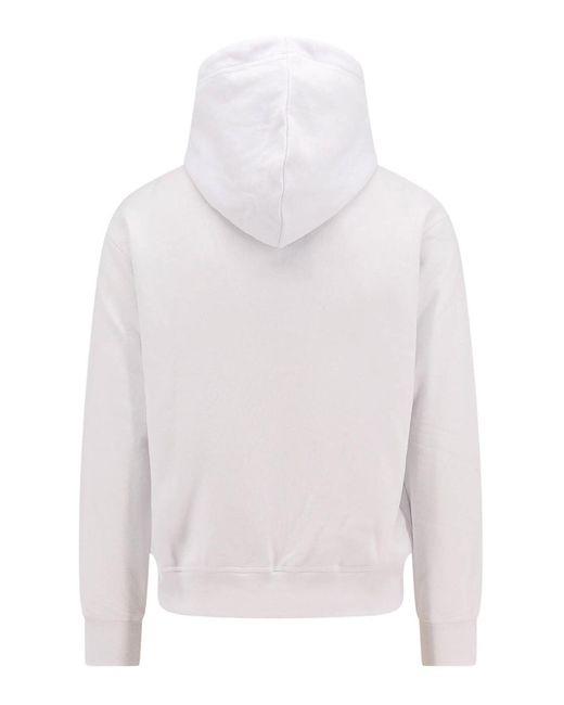 DSquared² White Graphic Print Hooded Sweatshirt for men