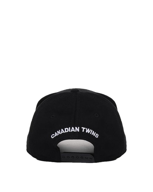 DSquared² Black Ukrainered2 Peaked Cap With Logo for men