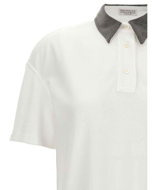 Brunello Cucinelli White Polo Shirt