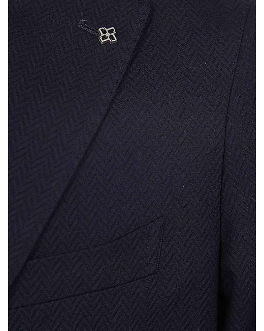 Tagliatore Blue Single Breasted Blazer for men