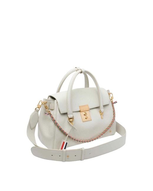 Thom Browne White Off Bolton Handbag