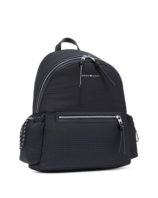 Emporio Armani Blue Nylon Backpack for men